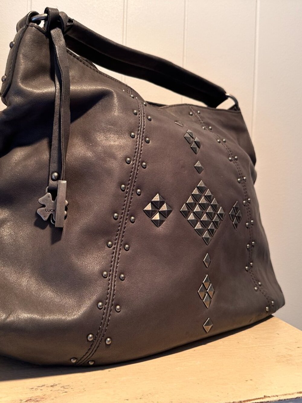 Lucky Brand Grey Hobo with Silver Detail - Picture 2 of 15